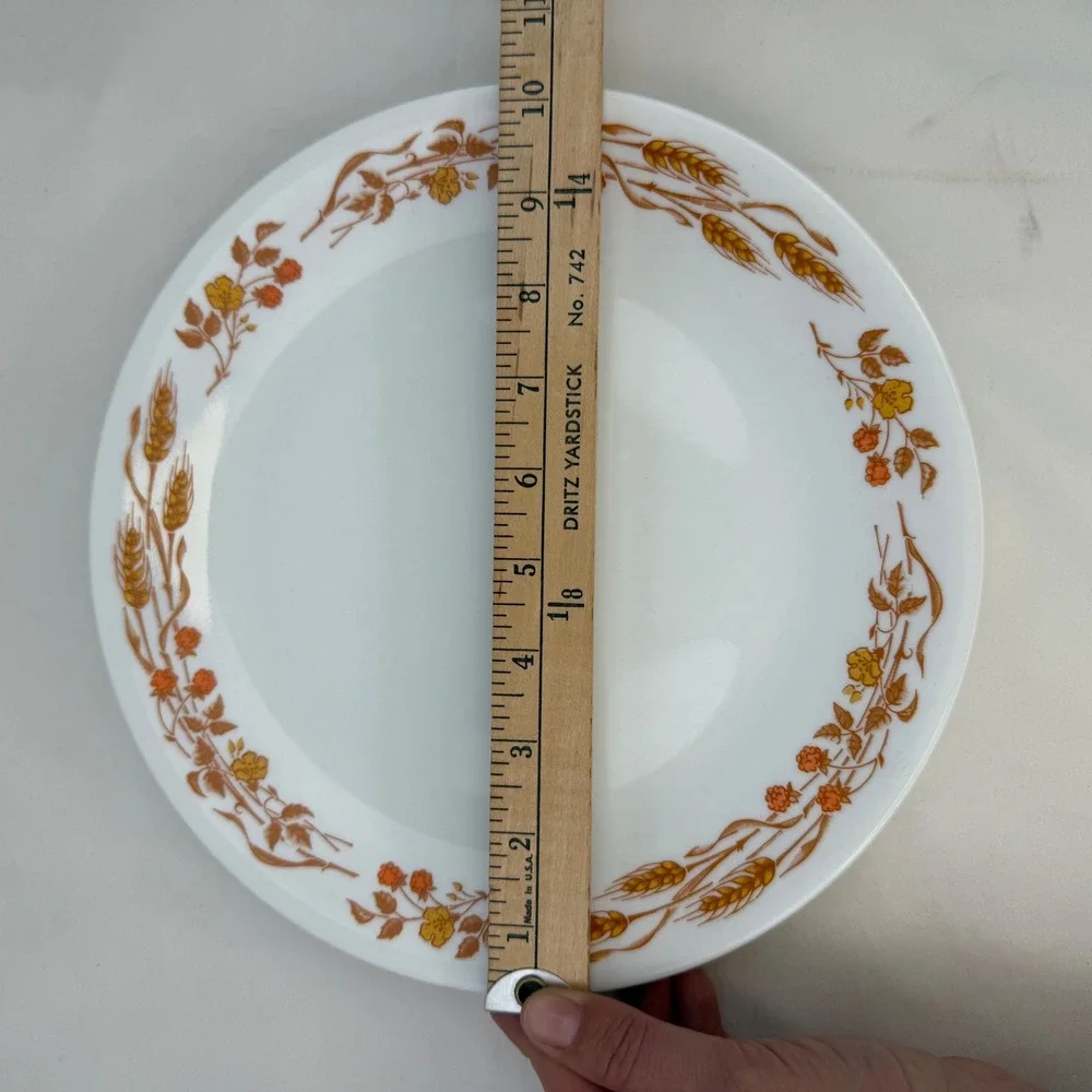 Corelle Autumn Harvest Dinner Plates Set of 4 Wheat Berries Vitrelle 10.25in